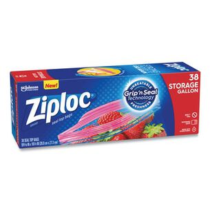 PRODUCTS | Ziploc 1 Gallon 1.75 mil. 10.56 in. x 10.75 in. Double Zipper Storage Bags - Clear (38/Box)