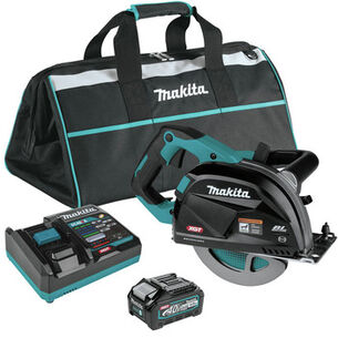 MIR 510821 | Makita 40V max XGT Brushless Lithium-Ion 7-1/4 in. Cordless Metal Cutting Saw Kit with Electric Brake and Chip Collector (4 Ah)