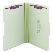 FILE FOLDERS | Smead Recycled Pressboard Fastener Folders with 1/3-Cut Tabs - Legal, Gray/Green (25/Box)