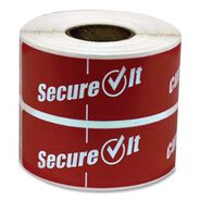 PRODUCTS | National Checking Company P13SI-2 1 x 3 SecureIT Tamper Evident Paper Food Container Seals - Red (2/Pack)