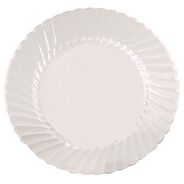BOWLS AND PLATES | WNA 9 in. Diameter Plastic Classicware Plates - Clear (18/Bag, 10 Bags/Carton)