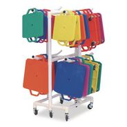 MATERIAL HANDLING | Champion Sports MSCART 21 in. x 27 in. x 54 in. 176 lbs. Capacity ABS Plastic Scooter Storage Cart - White