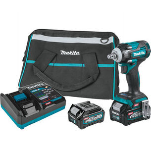 IMPACT WRENCHES | Makita GWT04D 40V max XGT Brushless Lithium-Ion 1/2 in. Cordless 4-Speed Impact Wrench with Friction Ring Anvil Kit (2.5 Ah)