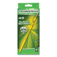 PRODUCTS | Ticonderoga HB (#2) Pencils - Black Lead, Yellow Barrel (48/Pack)
