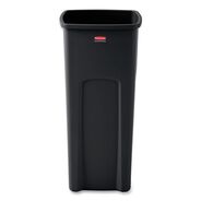 TRASH WASTE BINS | Rubbermaid Commercial Untouchable Waste Container, Square, Plastic, 23gal, Black