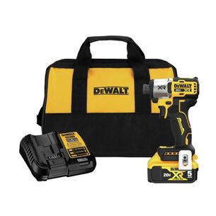 DRILLS | Dewalt 20V MAX XR Brushless Lithium-Ion 1/4 in. Cordless 3-Speed Impact Driver Kit (5 Ah)