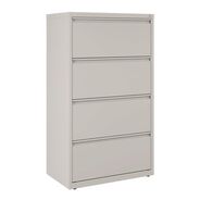 OFFICE FURNITURE AND LIGHTING | Alera 30 in. x 18.62 in. x 52.5 in. 4 Legal/Letter-Size File Drawers Lateral File Cabinet - Light Gray