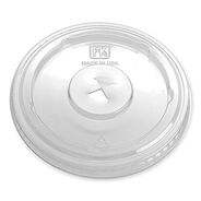 FOOD SERVICE | Fabri-Kal LS636FX Greenware X-Slot Plastic Cold Drink Lids, Fits 12 oz to 20 oz Cold Cup - Clear (1000/Carton)