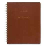 PAPER AND PRINTABLES | AT-A-GLANCE 13-Month: Jul 2024 to Jul 2025 11.5 in. x 8 in. Signature Collection Academic Weekly/Monthly Planners - Distressed Brown Cover