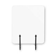 OFFICE FURNITURE ACCESSORIES | MasterVision Protector Series 55.1 in. x 0.16 in. x 35.4 in. Frameless Glass Desktop Divider - Clear/Aluminum (1/Carton)
