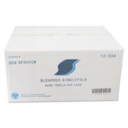 PAPER TOWELS AND NAPKINS | GEN GENSF5000W 9 in. x 9.45 in. Single-Fold Paper Towels - White (4008/Carton)