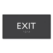 PRODUCTS | Headline Sign 4 in. x 8 in. Exit Plastic ADA Sign - Clear/White