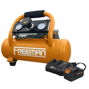 PRODUCTS | Freeman 20V MAX 1/3 HP 1 Gallon Oil-Free Portable Hot Dog Air Compressor Kit (4 Ah)