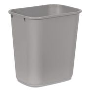 TRASH WASTE BINS | Rubbermaid Commercial 7-Gallon Rectangular Deskside Wastebasket - Gray