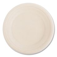 BOWLS AND PLATES | Boardwalk BWKPLATEWF6NPFA 6 in. Bagasse PFAS-Free Dinnerware Plate - Tan (1000/Carton)