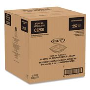 FOOD SERVICE | Dart C32SB 5 in. x 5 in. x 1.49 in. 32 oz. Plastic Bowls - Square Clear (252/Carton)