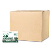 FLASH CARDS | Roaring Spring Environotes 3 in. x 5 in. Narrow Rule Wirebound Recycled Index Cards - White (24/Carton)