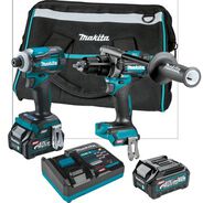 COMBO KITS | Factory Reconditioned Makita GT200D-R 40V MAX XGT Brushless Lithium-Ion 1/2 in. Cordless Hammer Drill Driver and 4-Speed Impact Driver Combo Kit (2.5 Ah)