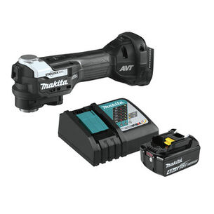  | Makita 18V LXT StarlockMax Brushless Lithium-Ion Cordless Sub Compact Multi-Tool with Battery and Charger Starter Pack Bundle (4 Ah)