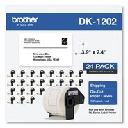 LABELS | Brother 2.4 in. x 3.9 in. Die-Cut Shipping Labels - White (24/Pack)