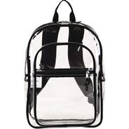 PRODUCTS | Eastsport 11.5 in. x 5 in. x 16.5 in. Clear with Color Trim Backpack - Clear/Black