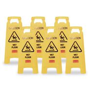 FLOOR SIGNS | Rubbermaid Commercial 11 in. x 12 in. x 25 in. Caution Wet Floor Sign - Bright Yellow (6/Carton)