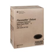 PRODUCTS | Pactiv Corp. 10.25 in. Diameter Placesetter Deluxe Laminated Foam Plate Dinnerware - Black (540/Carton)