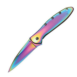  | Kershaw Knives 3 in. Leek Assisted Folding Knife (Rainbow)