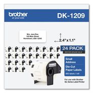 LABELS | Brother DK120924PK 1.1 in. x 2.4 in. Die-Cut Address Labels - White (24-Rolls/Pack)