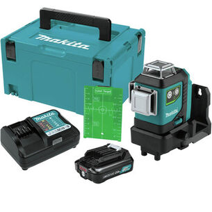 PRODUCTS | Makita 12V max CXT Lithium-Ion Self-Leveling 360 Degrees Cordless 3-Plane Green Laser Kit (2 Ah)