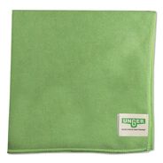 CLEANING CLOTHS | Unger 16 in. x 15 in. SmartColor Microfiber MicroWipes - Green (10/Pack)