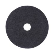 CLEANING CLOTHS | Boardwalk 19 in. Diameter Stripping Floor Pads - Black (5/Carton)