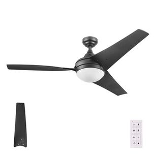 CEILING FANS | Prominence Home 52 in. Remote Control Contemporary Indoor LED Ceiling Fan with Light - Dark Bronze