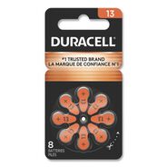 OFFICE ELECTRONICS AND BATTERIES | Duracell No. 13 Hearing Aid Battery (8/Pack)