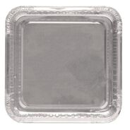 TABLETOP AND SERVEWARE | Handi-Foil 4048-35-500 7.88 in. x 7.88 in. x 1.31 in. Aluminum 8 in. Square Cake Pan - Silver (500/Carton)