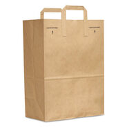 CLEANING AND SANITATION | Ross & Wallace Paper Products 110513SP 12 in. x 7 in. x 17 in. 30 lbs. Capacity 1/6 BBL Attached Handle Grocery Paper Bags - Kraft (300/Bundle)