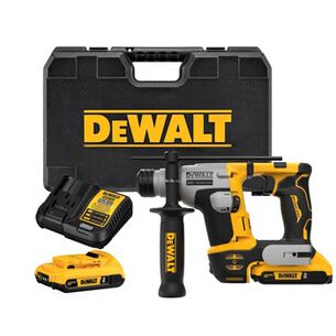 POWER TOOLS | Dewalt 20V MAX ATOMIC Brushless Lithium-Ion 5/8 in. Cordless SDS PLUS Rotary Hammer Kit with 2 Batteries (2 Ah)