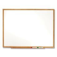 OFFICE PRESENTATION SUPPLIES | Quartet S573 36 in. x 24 in. Oak Finished Fiberboard (MDF) Frame Classic Series Total Erase Dry Erase Boards - White Surface