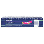 PRODUCTS | Highland 0.75 in. x 83.33 ft. 1 in. Core Invisible Permanent Mending Tape - Clear (12/Pack)