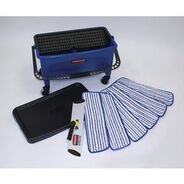 PAILS | Rubbermaid Commercial 27 Gallon Microfiber Floor Finishing System - Blue/Black/White