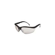 EYE PROTECTION | MCR Safety Klondike Safety Glasses - Matte Black Frame Clear Mirror Lens (12/Box)