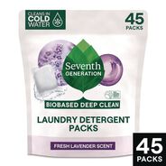 CLEANING AND SANITATION | Seventh Generation Natural Laundry Detergent Powder Packs - Lavender Scent (8/Carton)