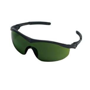  | Crews ST1 Series Dark Filter Shade 3.0 Black Temples with Non-Slip Temple Grips Welding Safety Glasses - Green Lens