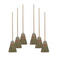 CLEANING TOOLS | Boardwalk 53-1/2 in. Corn/Fiber Lobby Brooms - Natural (6/Carton)