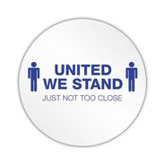 PRODUCTS | Deflecto 20 in. Diameter United We Stand Personal Spacing Discs - White/Blue (6/Pack)