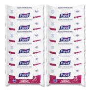 CLEANERS AND CHEMICALS | PURELL 1-Ply 7.4 in. x 9 in. Fragrance-Free Foodservice Surface Sanitizing Wipes - White (12 Pouches/Carton)