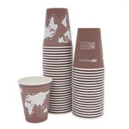 PRODUCTS | Eco-Products EP-BHC8-WAPK 8 oz. World Art Renewable and Compostable Paper Hot Cups - Brown/White (50/Pack)