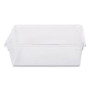 FOOD TRAYS CONTAINERS LIDS | Rubbermaid Commercial 12.5 Gallon 26 in. x 18 in. x 9 in. Plastic Food/Tote Boxes - Clear