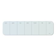 WHITE BOARDS | U Brands 20 x 5.5 Undated One-Week Cubicle Glass Dry Erase Board - White Surface