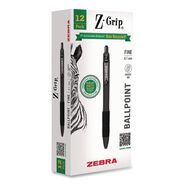 PRODUCTS | Zebra Z-Grip Medium 0.7 mm Recycled Retractable Ballpoint Pen - Black Ink/Black Barrel (1-Dozen)